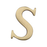 Heritage Brass Letter S  - Pin Fix 51mm